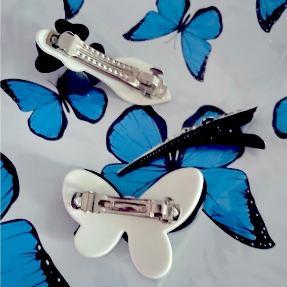 Vintage floral hair clips set of 3 EUC - Picture 4 of 6